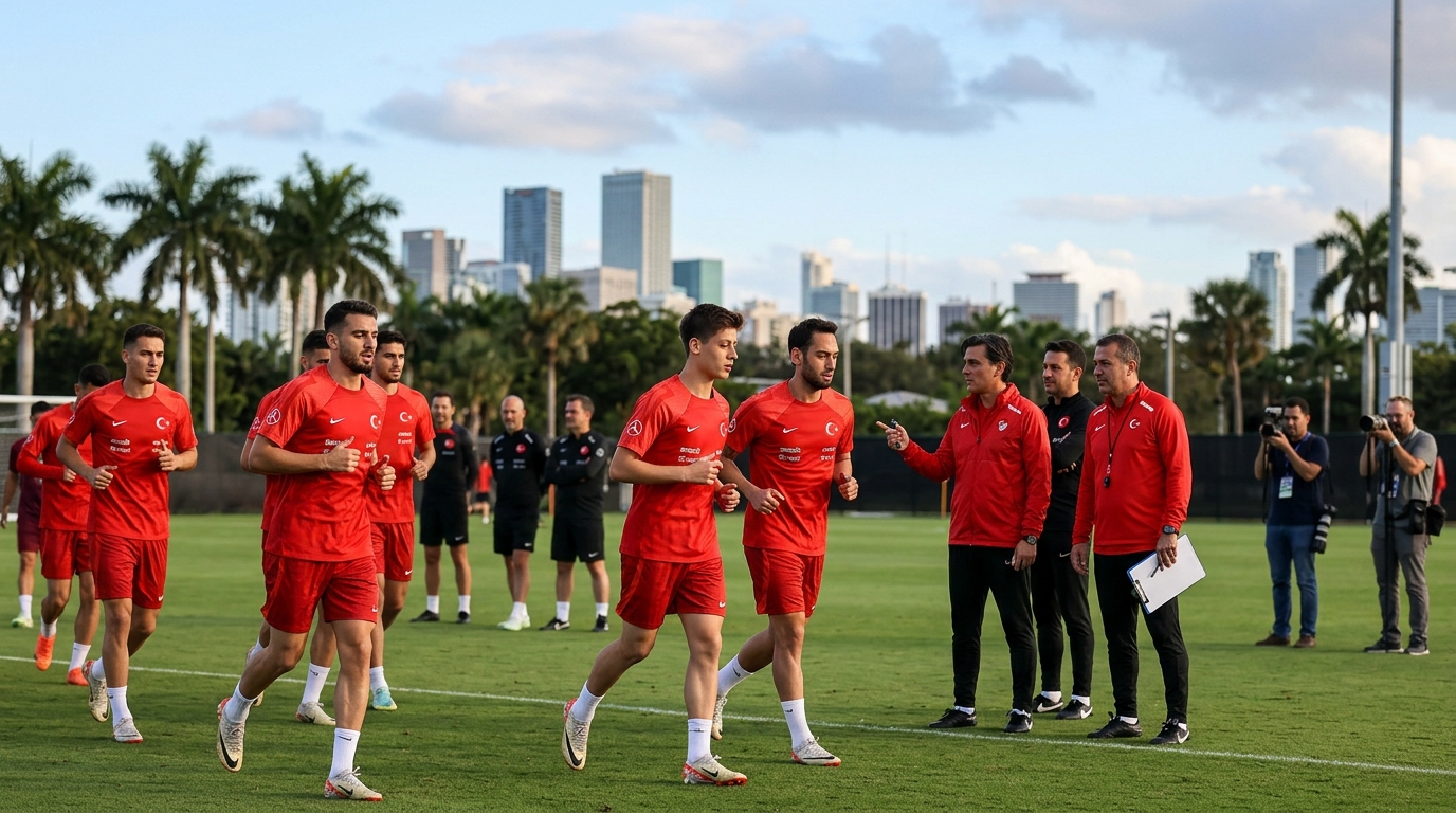 A Milli Futbol Takımı Miami'de antrenman yaparken
