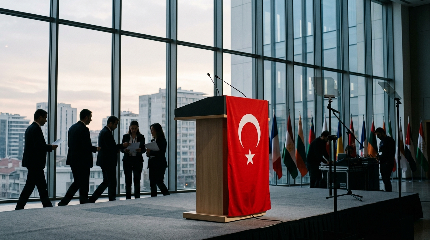 ABD Başkanı Donald Trump ve Dışişleri Bakanı Marco Rubio'yu temsil eden diplomatik görüşme görseli.
