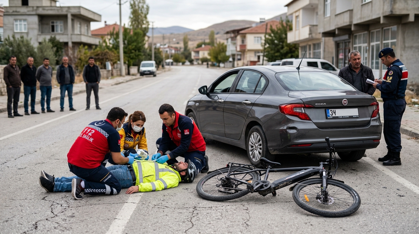 Bilecik'te yaşanan trafik kazası sonrası olay yeri incelemesi