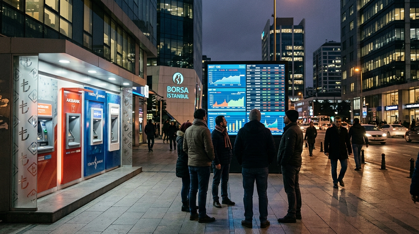 Blackstone binası ve finansal grafikler