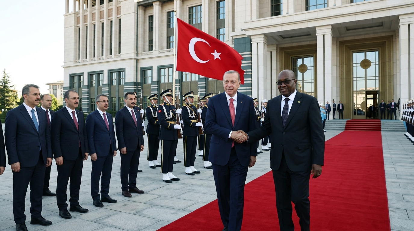 Cumhurbaşkanı Erdoğan ve Nijer Cumhurbaşkanı Tchiani resmi tören sırasında