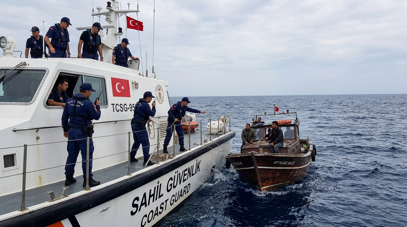 Doğu Pasifik'te yapılan deniz operasyonunu temsil eden görsel