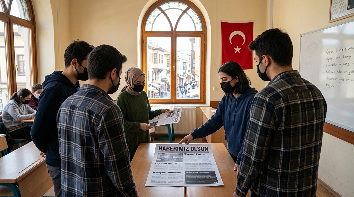 Milli Eğitim Bakanı Yusuf Tekin ve öğrencilerin katılımıyla hazırlanan bülten görseli