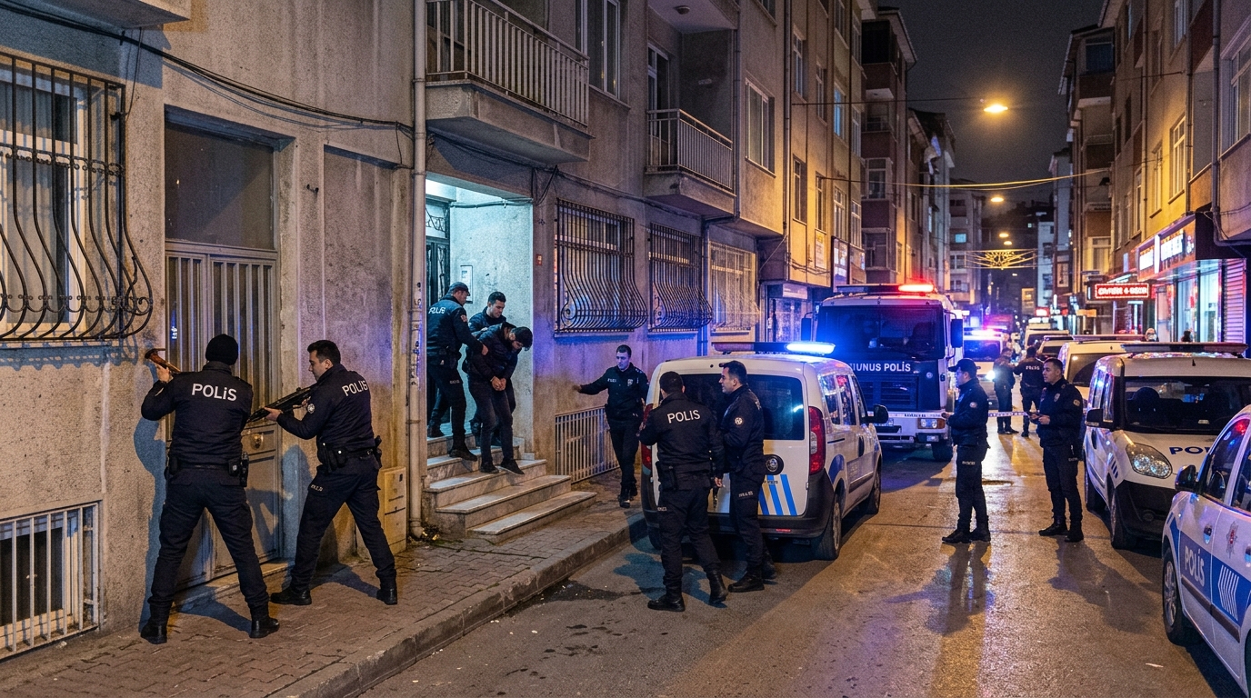 Siber suçlarla mücadele ekiplerinin operasyonundan bir görünüm