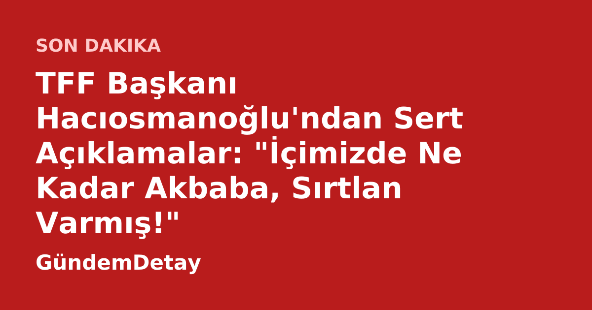 TFF Başkanı İbrahim Hacıosmanoğlu konuşma yaparken