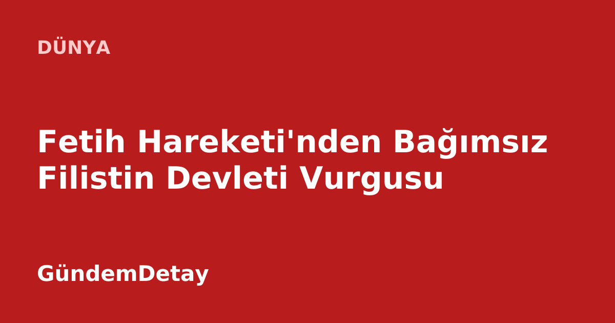 Fetih Hareketi'nin Filistin bayrağı önünde açıklama yapması